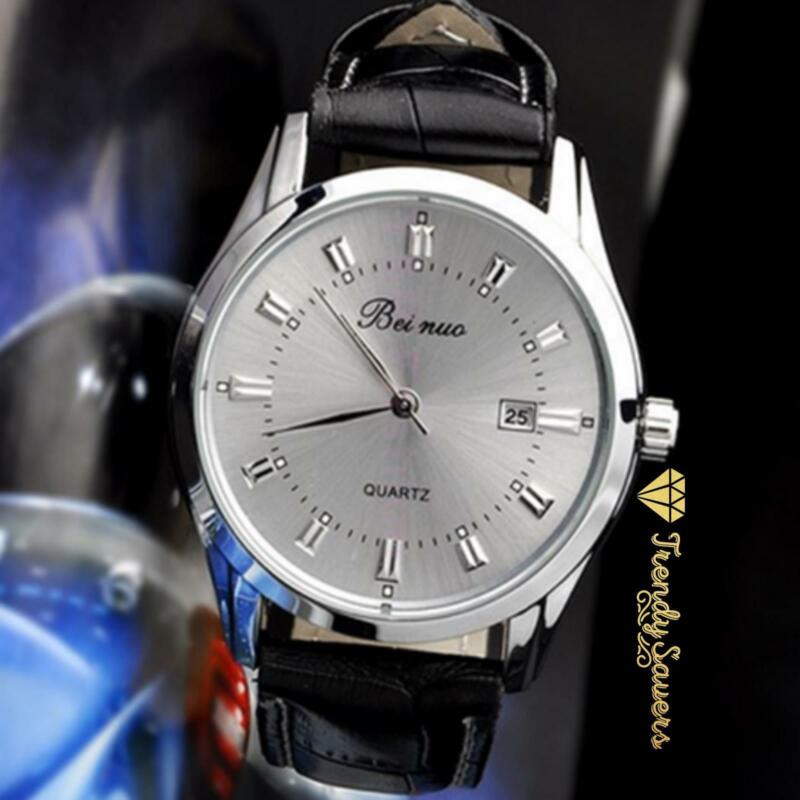 Men’s Military Leather Date Quartz Analog Army Casual Dress Wrist Watches Men’s Military Leather Date Quartz Analog Army Casual Dress Wrist Watches