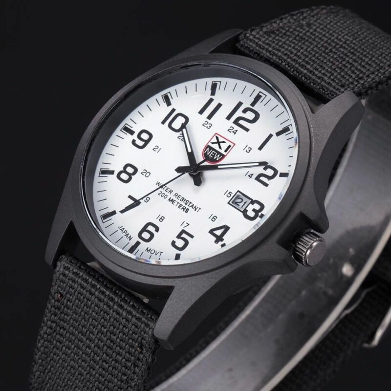 Men’s Military Leather Date Quartz Analog Army Casual Dress Wrist Watches Men’s Military Leather Date Quartz Analog Army Casual Dress Wrist Watches