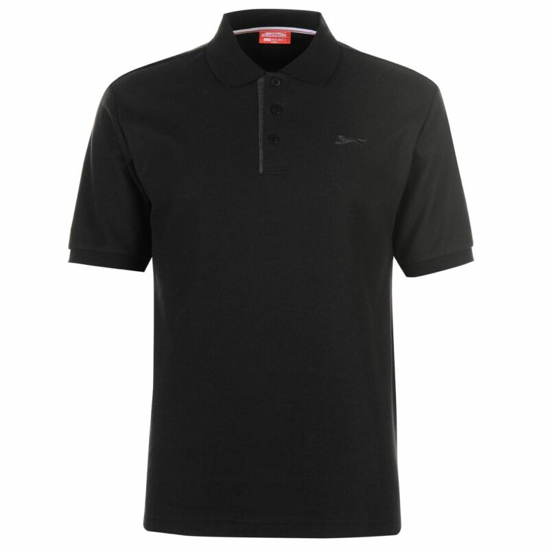 Slazenger Mens Plain Polo Shirt Short Sleeve Collar Neck Summer Casual Top Slazenger Mens Plain Polo Shirt Short Sleeve Collar Neck Summer Casual Top