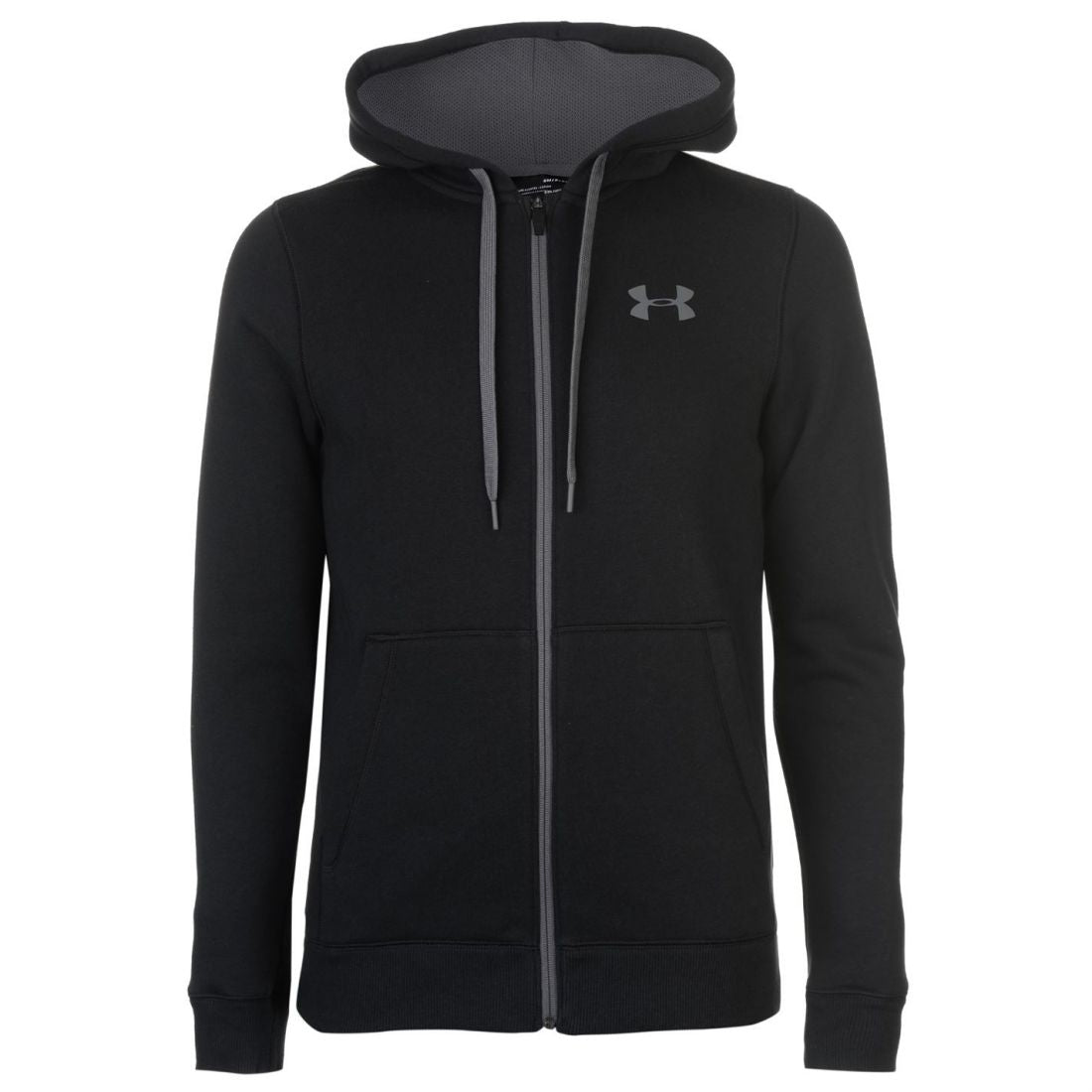 Under Armour Mens Rival Fitted Full Zip Hoody Hoodie Hooded Top Breathable Mesh Under Armour Mens Rival Fitted Full Zip Hoody Hoodie Hooded Top Breathable Mesh