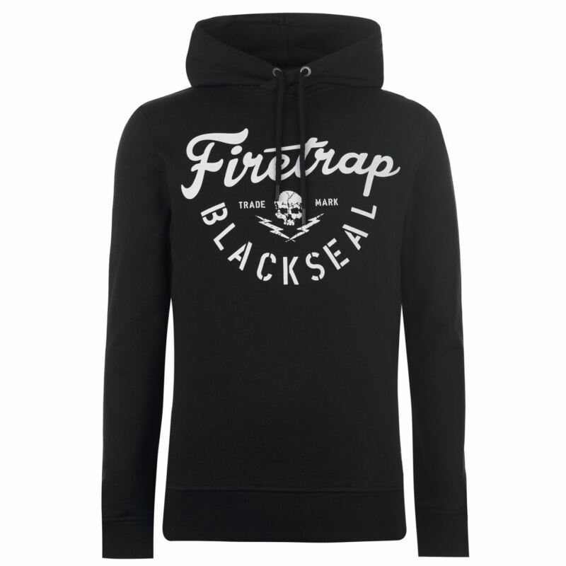 Firetrap Mens Blackseal XL Graphic Hoodie OTH Hoody Hooded Top Long Sleeve Firetrap Mens Blackseal XL Graphic Hoodie OTH Hoody Hooded Top Long Sleeve