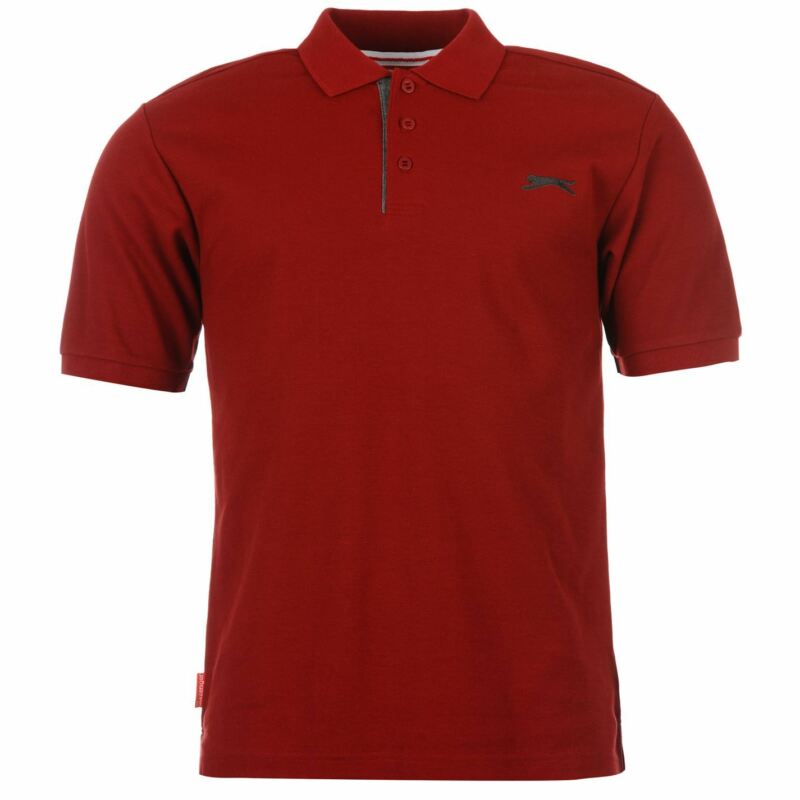 Slazenger Mens Plain Polo Shirt Short Sleeve Collar Neck Summer Casual Top Slazenger Mens Plain Polo Shirt Short Sleeve Collar Neck Summer Casual Top