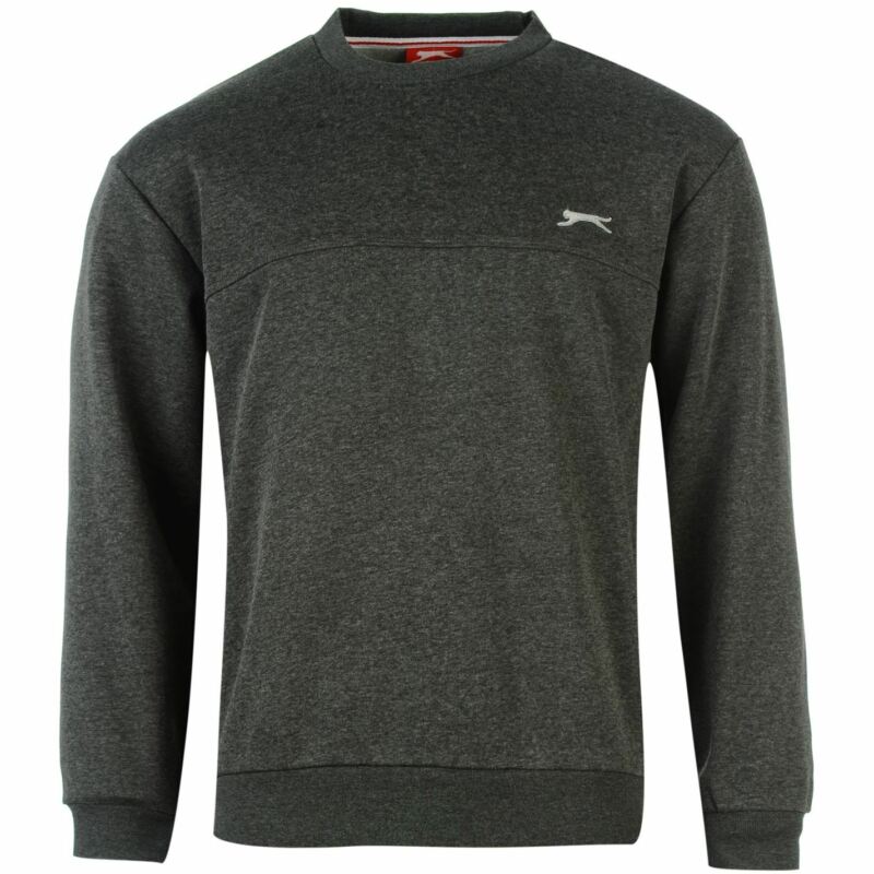 Slazenger Mens SL Fleece Crew Sweater Jumper Pullover Long Sleeve Neck Slazenger Mens SL Fleece Crew Sweater Jumper Pullover Long Sleeve Neck