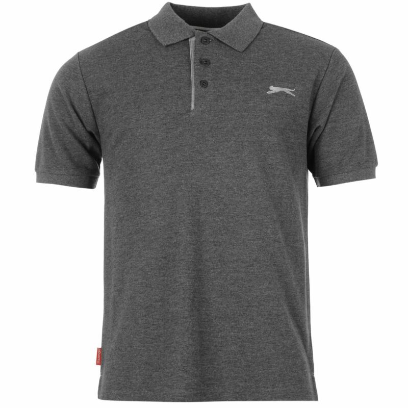 Slazenger Mens Plain Polo Shirt Short Sleeve Collar Neck Summer Casual Top Slazenger Mens Plain Polo Shirt Short Sleeve Collar Neck Summer Casual Top