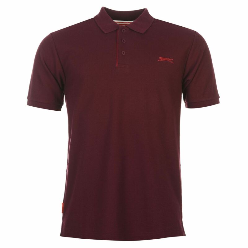 Slazenger Mens Plain Polo Shirt Short Sleeve Collar Neck Summer Casual Top Slazenger Mens Plain Polo Shirt Short Sleeve Collar Neck Summer Casual Top