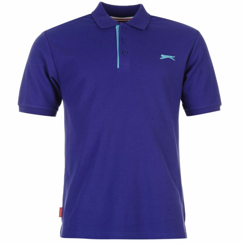 Slazenger Mens Plain Polo Shirt Short Sleeve Collar Neck Summer Casual Top Slazenger Mens Plain Polo Shirt Short Sleeve Collar Neck Summer Casual Top
