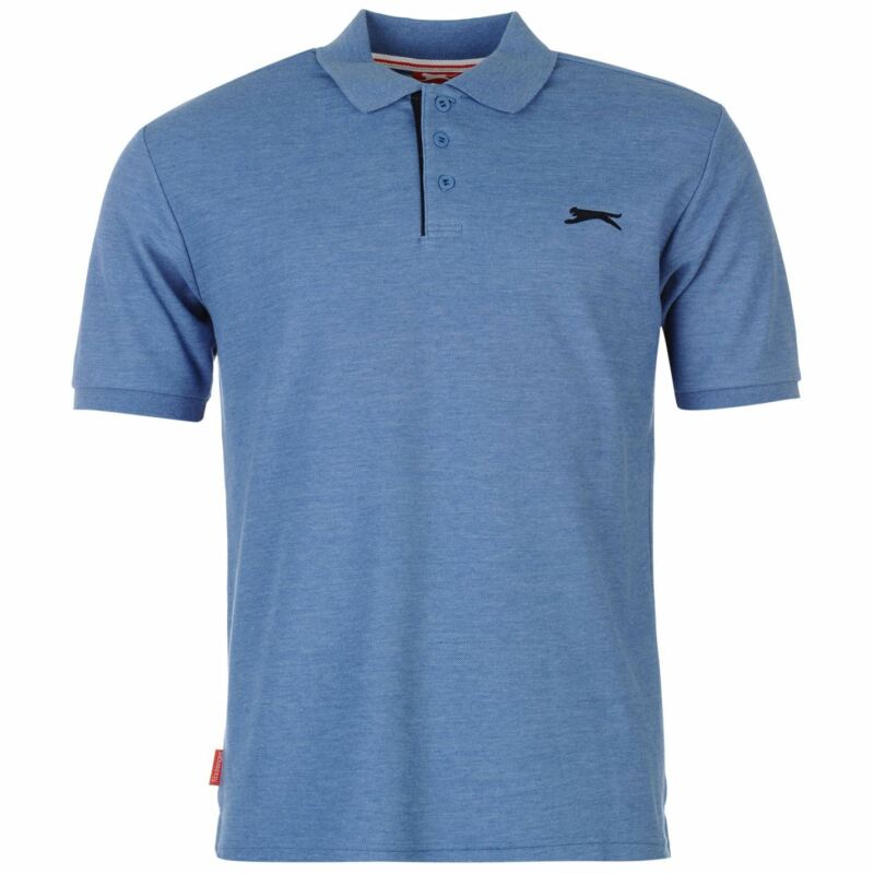 Slazenger Mens Plain Polo Shirt Short Sleeve Collar Neck Summer Casual Top Slazenger Mens Plain Polo Shirt Short Sleeve Collar Neck Summer Casual Top