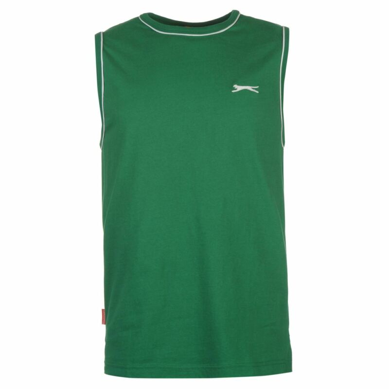 Slazenger Mens Sleeveless T Shirt Tee Top Round Neck Cotton Slazenger Mens Sleeveless T Shirt Tee Top Round Neck Cotton