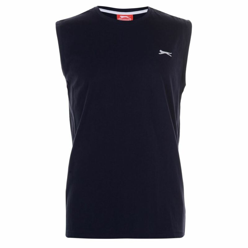 Slazenger Mens Sleeveless T Shirt Tee Top Round Neck Cotton Slazenger Mens Sleeveless T Shirt Tee Top Round Neck Cotton