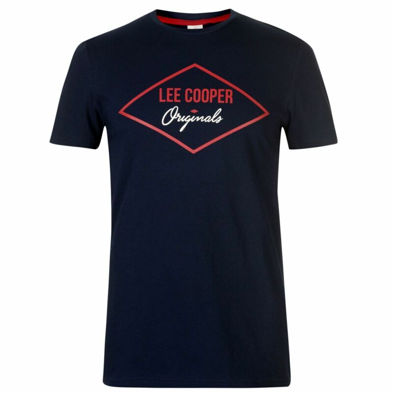 Lee Cooper Originals T Shirt Mens Gents Crew Neck Tee Top Short Sleeve Cotton Lee Cooper Originals T Shirt Mens Gents Crew Neck Tee Top Short Sleeve Cotton