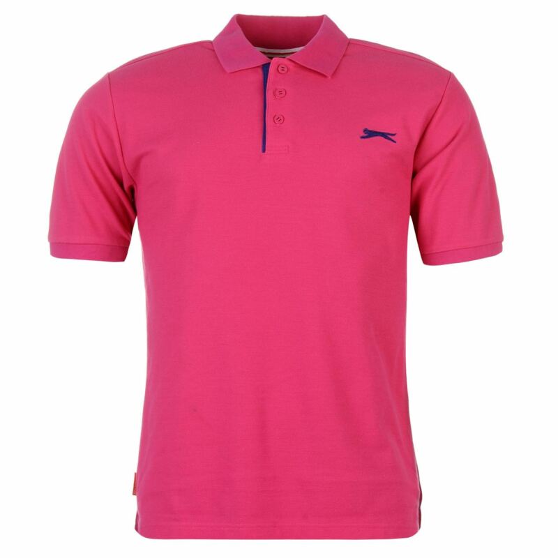 Slazenger Mens Plain Polo Shirt Short Sleeve Collar Neck Summer Casual Top Slazenger Mens Plain Polo Shirt Short Sleeve Collar Neck Summer Casual Top