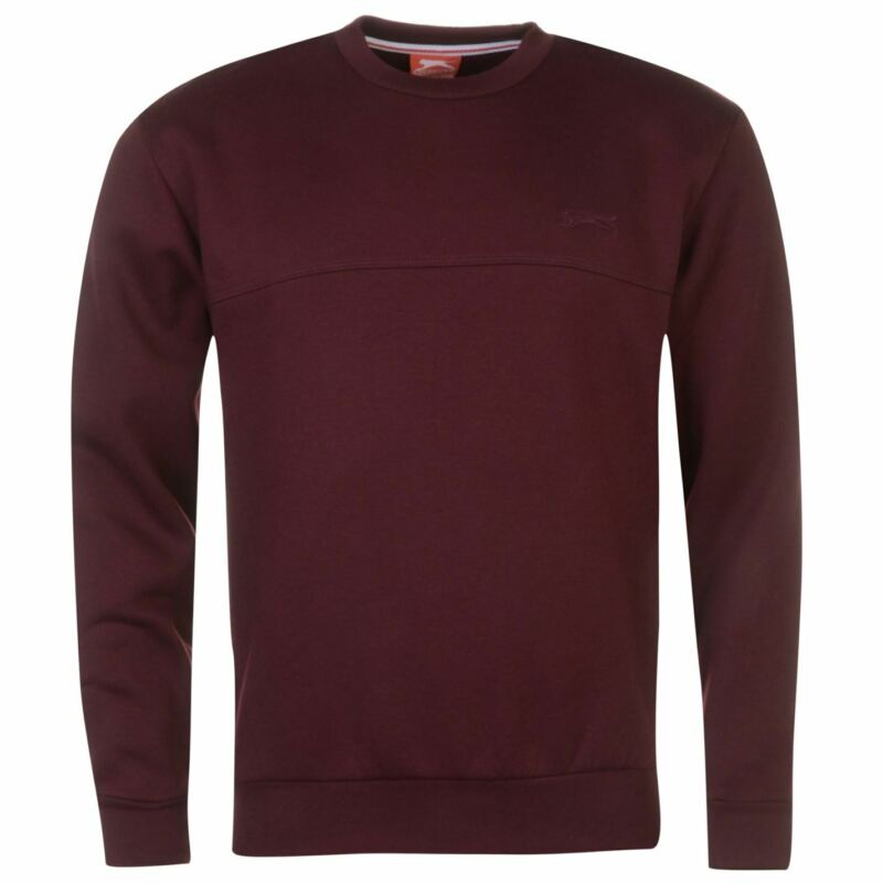 Slazenger Mens SL Fleece Crew Sweater Jumper Pullover Long Sleeve Neck Slazenger Mens SL Fleece Crew Sweater Jumper Pullover Long Sleeve Neck