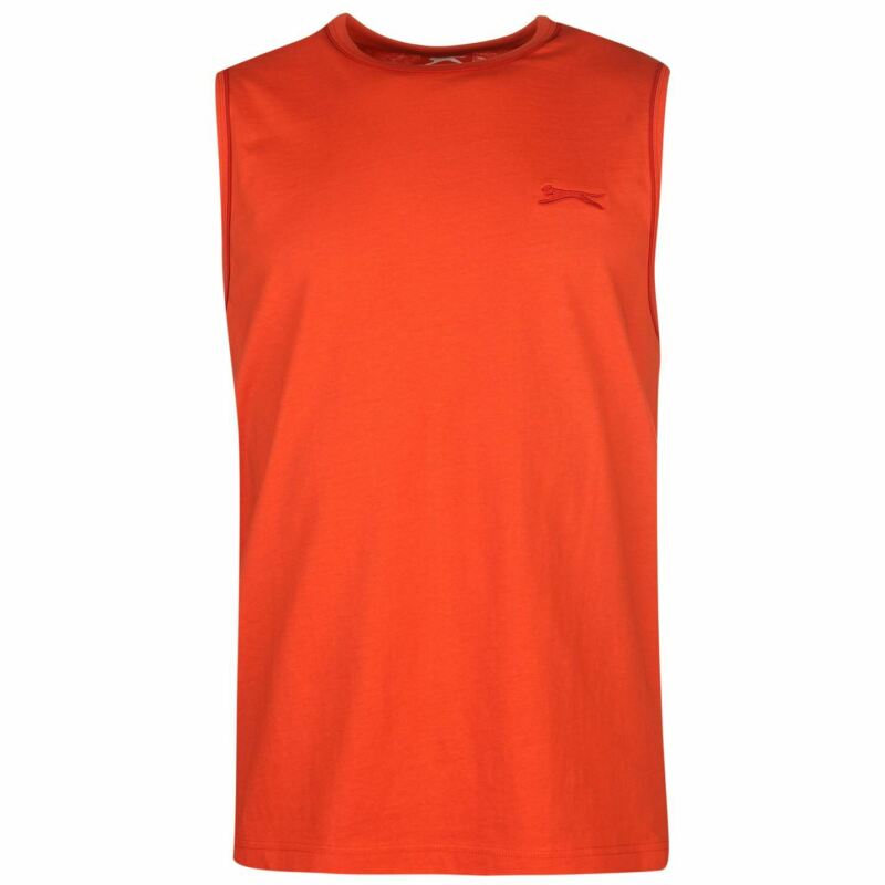 Slazenger Mens Sleeveless T Shirt Tee Top Round Neck Cotton Slazenger Mens Sleeveless T Shirt Tee Top Round Neck Cotton