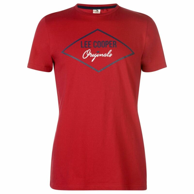 Lee Cooper Originals T Shirt Mens Gents Crew Neck Tee Top Short Sleeve Cotton Lee Cooper Originals T Shirt Mens Gents Crew Neck Tee Top Short Sleeve Cotton
