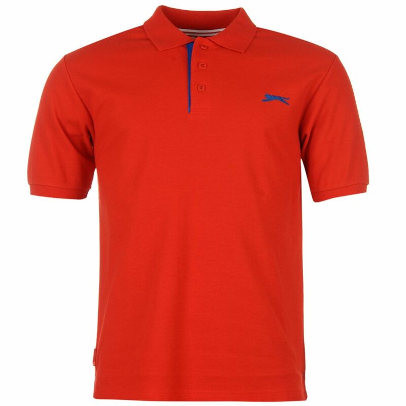 Slazenger Mens Plain Polo Shirt Short Sleeve Collar Neck Summer Casual Top Slazenger Mens Plain Polo Shirt Short Sleeve Collar Neck Summer Casual Top