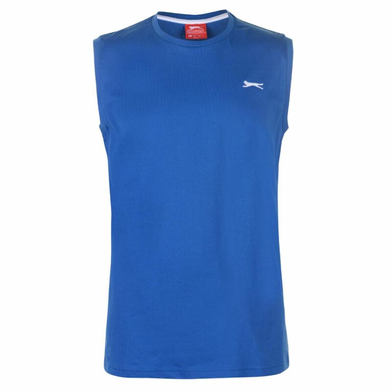 Slazenger Mens Sleeveless T Shirt Tee Top Round Neck Cotton Slazenger Mens Sleeveless T Shirt Tee Top Round Neck Cotton