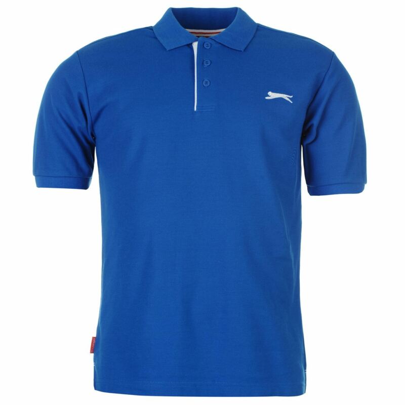 Slazenger Mens Plain Polo Shirt Short Sleeve Collar Neck Summer Casual Top Slazenger Mens Plain Polo Shirt Short Sleeve Collar Neck Summer Casual Top