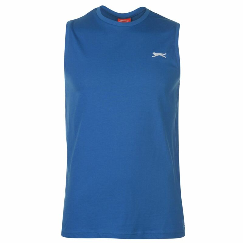 Slazenger Mens Sleeveless T Shirt Tee Top Round Neck Cotton Slazenger Mens Sleeveless T Shirt Tee Top Round Neck Cotton
