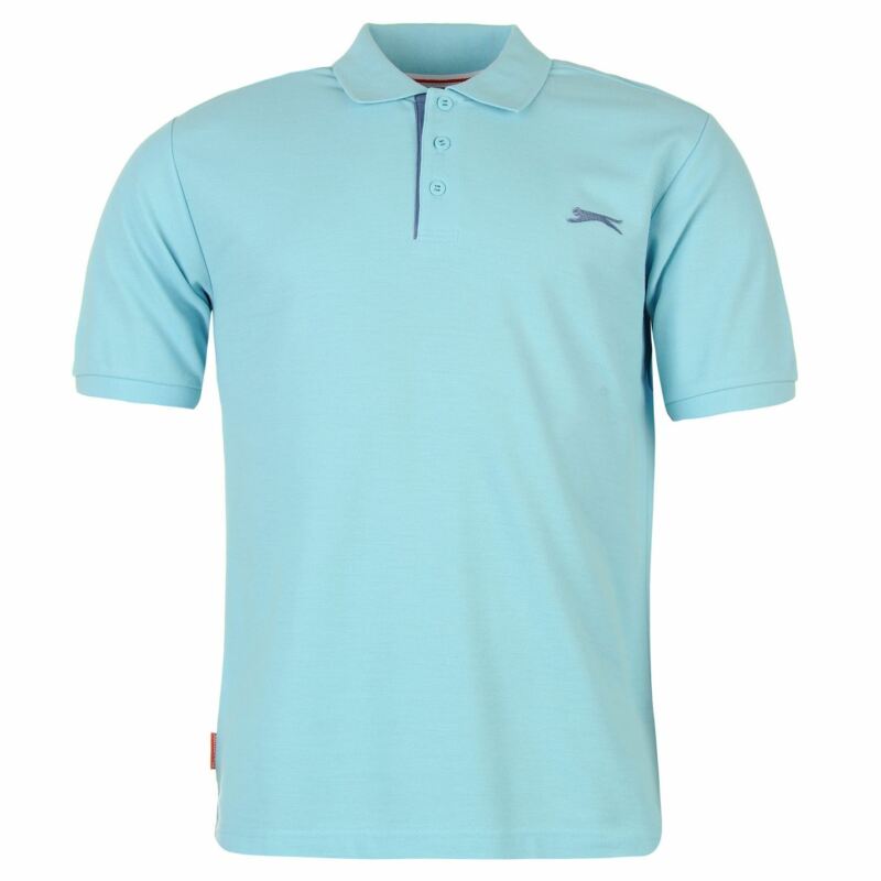Slazenger Mens Plain Polo Shirt Short Sleeve Collar Neck Summer Casual Top Slazenger Mens Plain Polo Shirt Short Sleeve Collar Neck Summer Casual Top