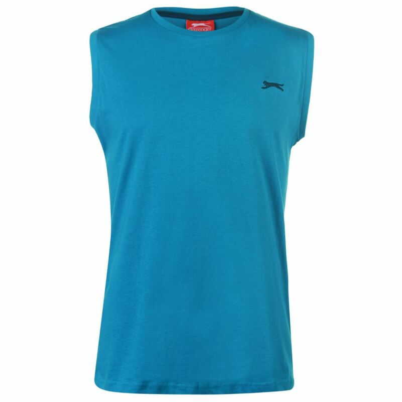 Slazenger Mens Sleeveless T Shirt Tee Top Round Neck Cotton Slazenger Mens Sleeveless T Shirt Tee Top Round Neck Cotton
