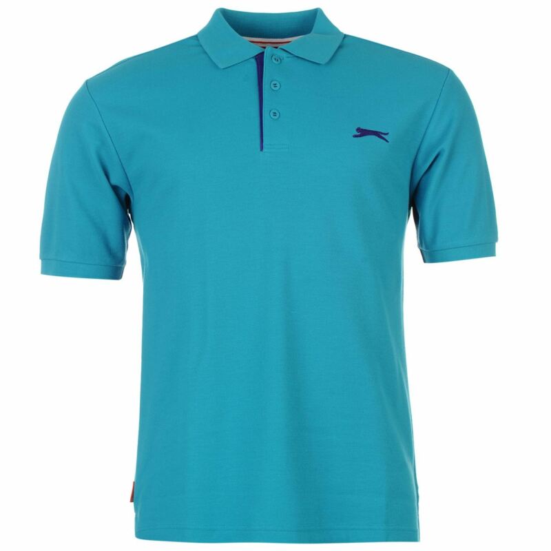 Slazenger Mens Plain Polo Shirt Short Sleeve Collar Neck Summer Casual Top Slazenger Mens Plain Polo Shirt Short Sleeve Collar Neck Summer Casual Top