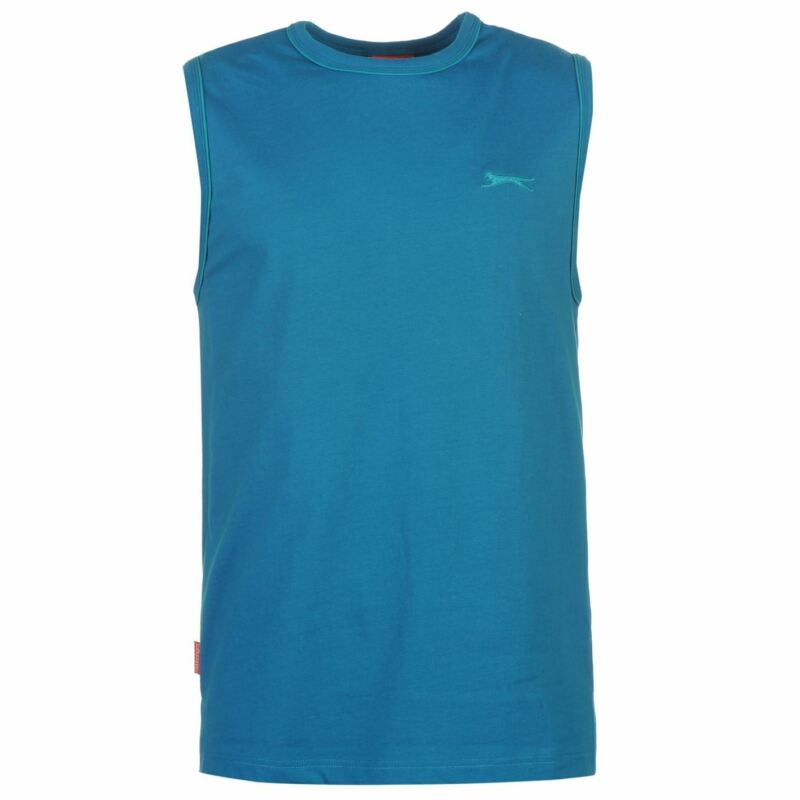Slazenger Mens Sleeveless T Shirt Tee Top Round Neck Cotton Slazenger Mens Sleeveless T Shirt Tee Top Round Neck Cotton
