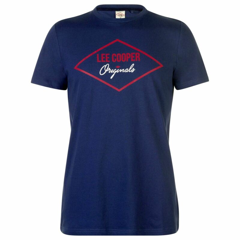 Lee Cooper Originals T Shirt Mens Gents Crew Neck Tee Top Short Sleeve Cotton Lee Cooper Originals T Shirt Mens Gents Crew Neck Tee Top Short Sleeve Cotton