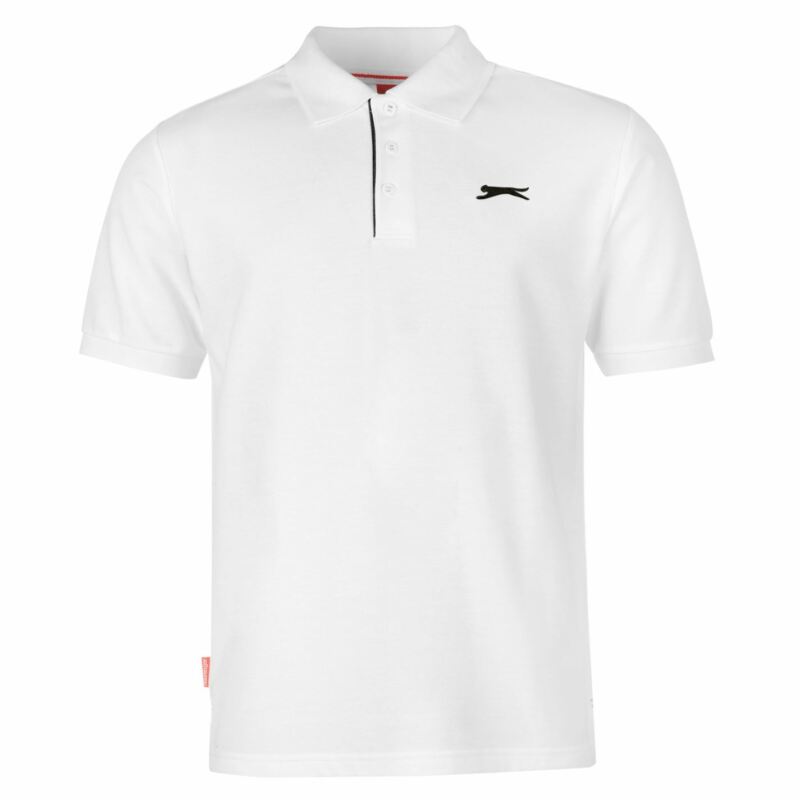 Slazenger Mens Plain Polo Shirt Short Sleeve Collar Neck Summer Casual Top Slazenger Mens Plain Polo Shirt Short Sleeve Collar Neck Summer Casual Top