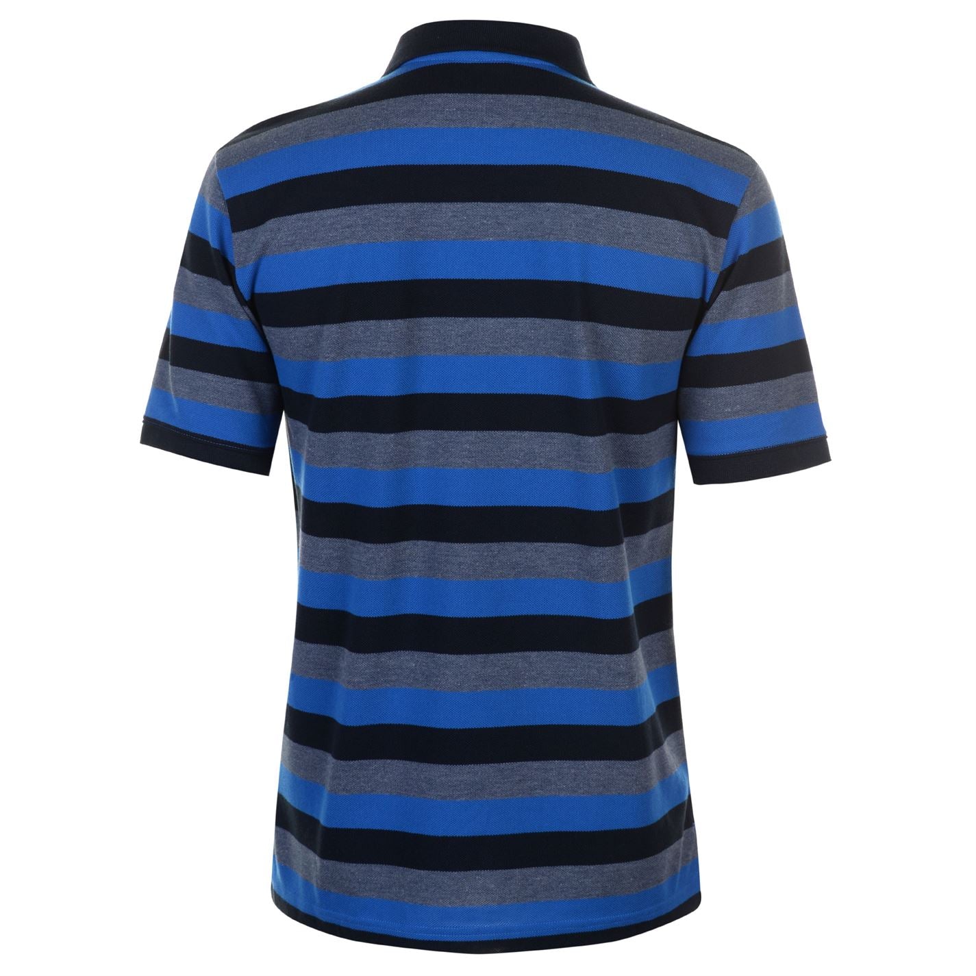 Slazenger Mens Pique Polo Shirt Classic Fit Tee Top Short Sleeve Stripe Striped