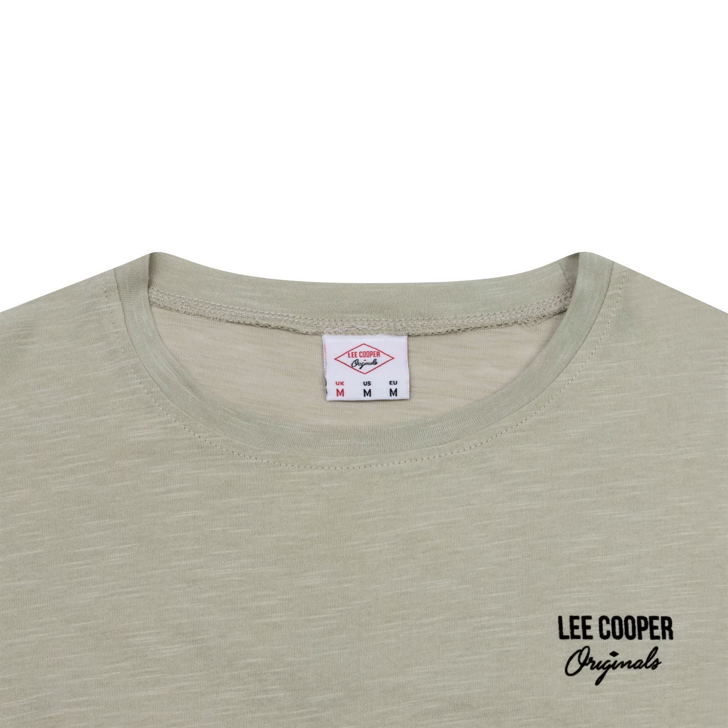 Lee Cooper Slub T Shirt Mens Gents Crew Neck Tee Top Short Sleeve Cotton