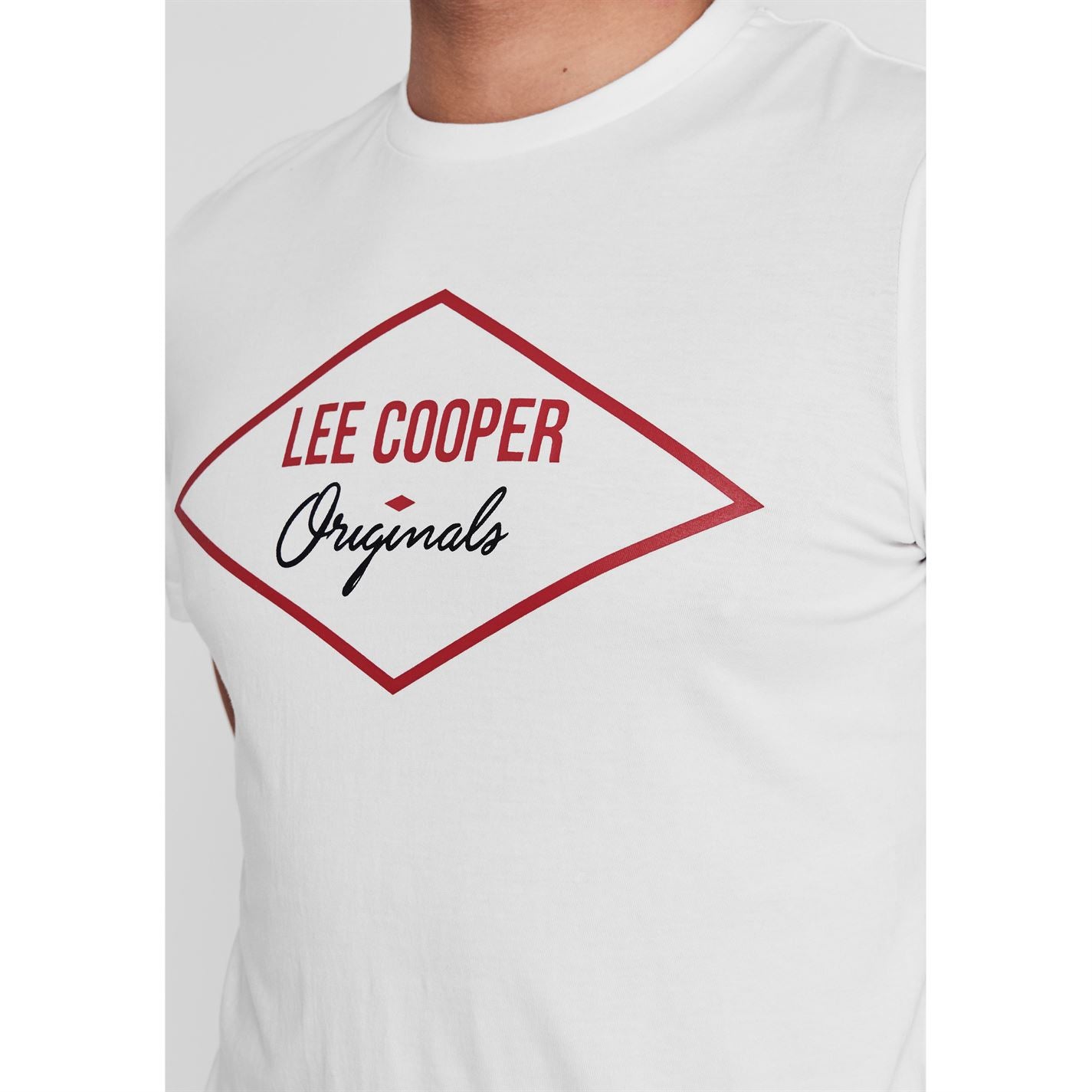 Lee Cooper Originals T Shirt Mens Gents Crew Neck Tee Top Short Sleeve Cotton