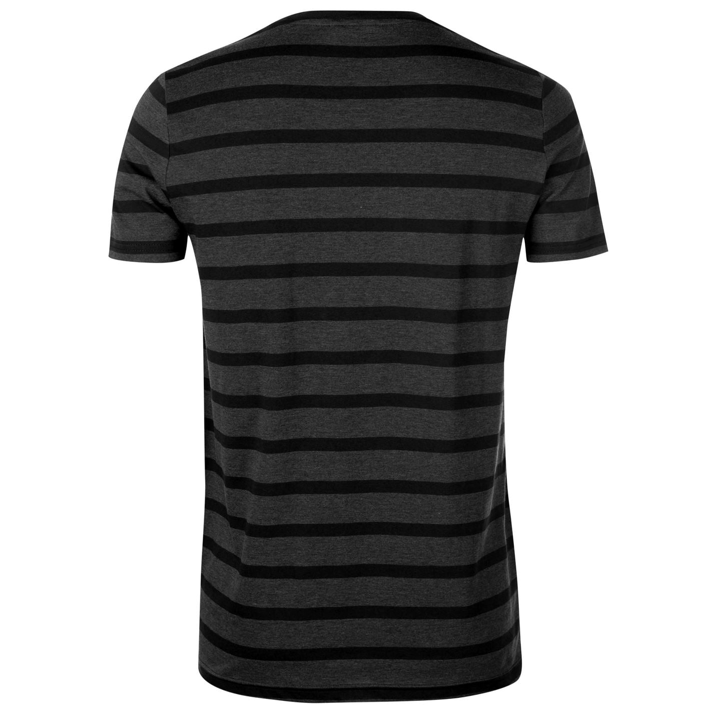 Lee Cooper Stripe Logo T Shirt Mens Gents Crew Neck Tee Top Short Sleeve Cotton