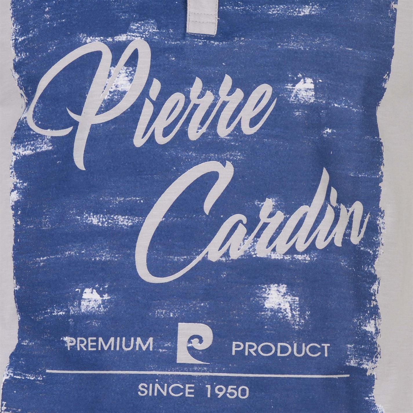 Pierre Cardin Mens Print Y Neck T Shirt V Tee Top Short Sleeve Cotton