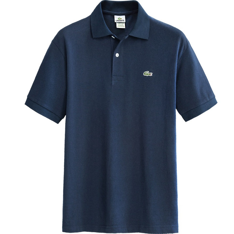 Lacoste Brand Clothing Men Polo Shirt Men Casual Solid Polo Shirt Quality Short Sleeve Pure Cotton Shirt