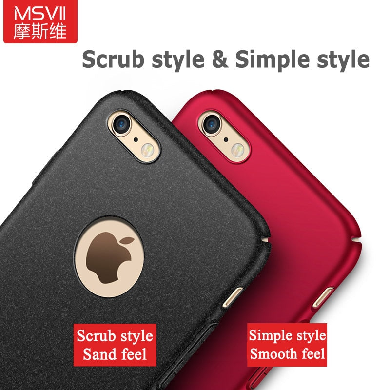 Msvii Brand Luxury Silm scrub phone case For iphone 6 case 6S cover hard plastic Back case For iphone 6s plus 6 plus cover cases