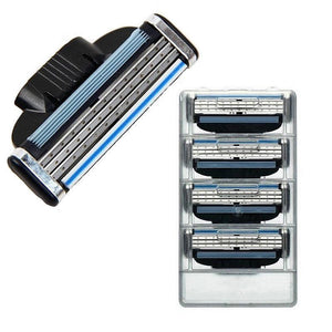 New Useful 4pcs/lot 3 Layer Razor Blades for Men Gile Shaver Blades Beauty Proglide Shaving Blades Refills Cartridge Blade