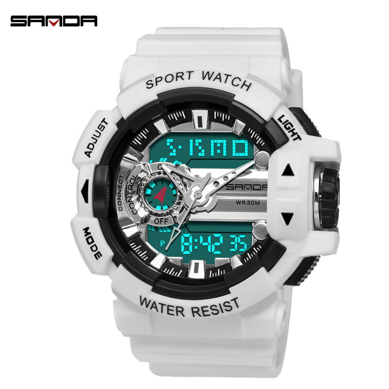 SANDA Men's Sports Digital Watches Male Military Quartz Wrist Watches Top Brand Digital-Watch waterproof Relogio Masculino