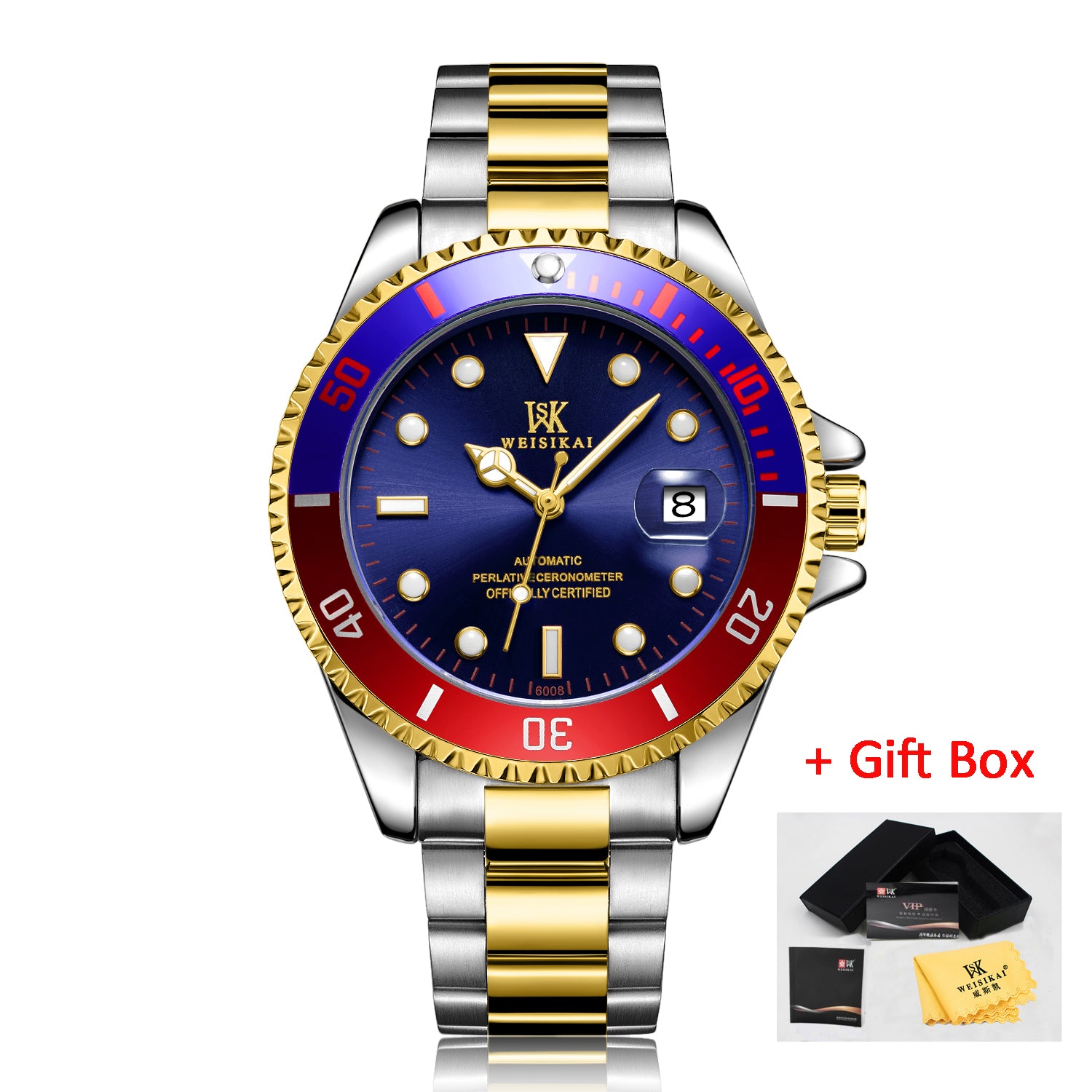 WEISIKAI Diver Watch Automatic Mechanical Watches Sports Top Brand Luxury Men's Diving Watches Male Wristwatch Relogio Masculino