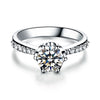 ZOCAI Real Natural 1.0 CT Certified D-E/VVS Round Cut Diamond Wedding Women Ring 18K White Gold (AU750) W04672