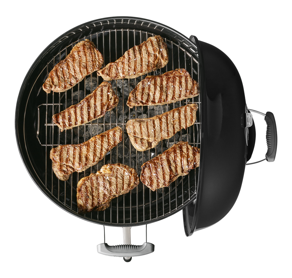WEBER 57CM COMPACT KETTLE BBQ GRILL STAINLESS STEEL COOKING CHARCOAL BARBECUE