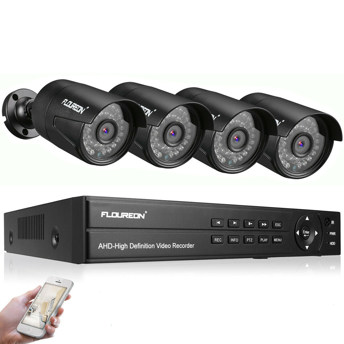 8CH 1080N HDMI CCTV AHD TVI DVR Überwachungskamera Set Videoüberwachung EU