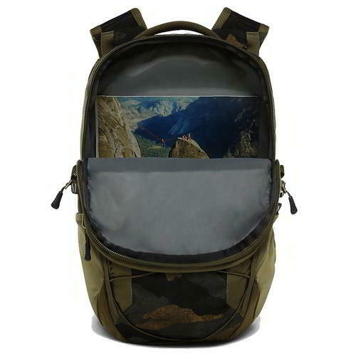 North Face Borealis Mens Womens Green Backpack Rucksack Bag 15" Laptop Sleeve