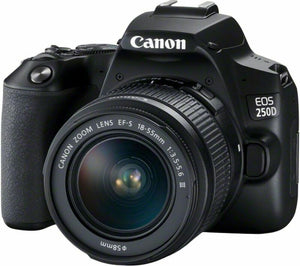 CANON EOS 250D DSLR Camera with EF-S 18-55 mm f/3.5-5.6 III Lens - Currys