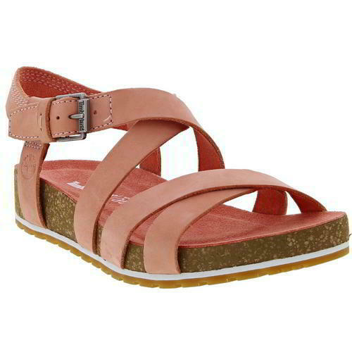 Timberland Malibu Waves Womens Ladies Pink Leather Adjustable Sandals Size 4-8