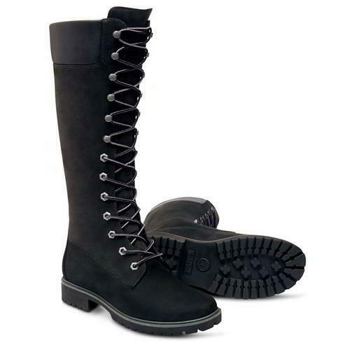 Timberland 14 Inch Tall Womens Ladies Waterproof Wheat Black Boots Size 4-8