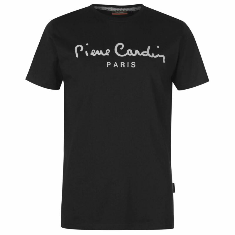 Pierre Cardin Mens Logo T Shirt Crew Neck Tee Top Short Sleeve Cotton Regular