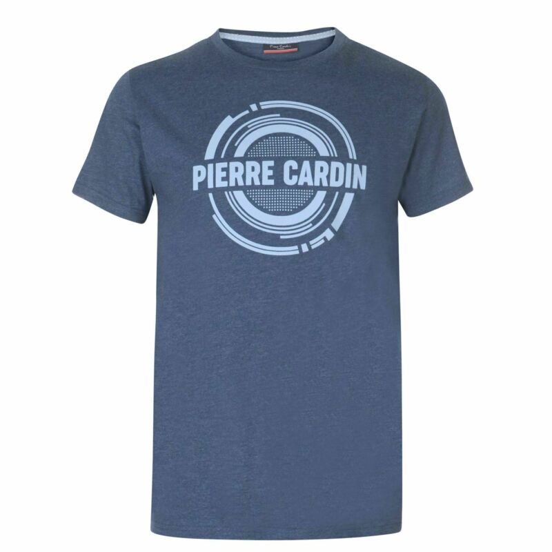 Pierre Cardin Stamp Tee Mens Gents Crew Neck Shirt Short Sleeve Cotton Regular