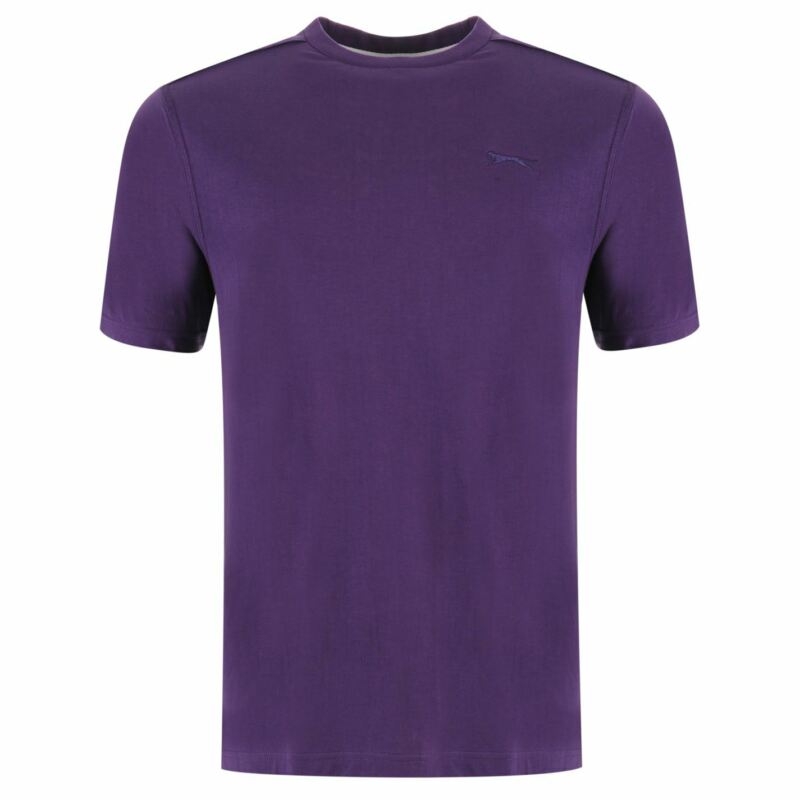 Slazenger Mens Plain T Shirt Crew Neck Tee Top Short Sleeve Lightweight Cotton