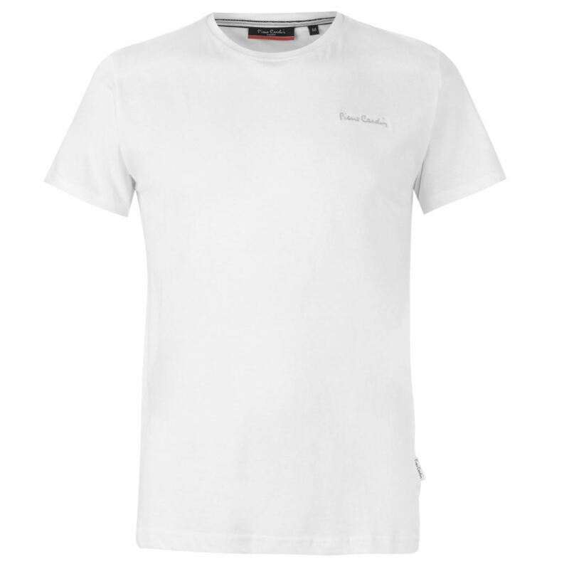 Pierre Cardin Mens Plain T Shirt Crew Neck Tee Top Short Sleeve Cotton