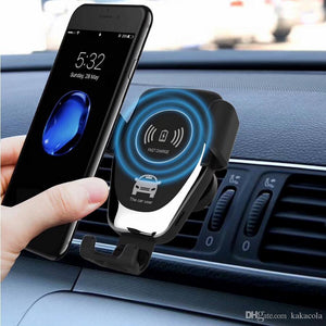 Wireless Car Charger 10W Fast Wireless Charger Car Mount Air Vent Gravity Design Phone Holder Compatible for ip X all Qi Device